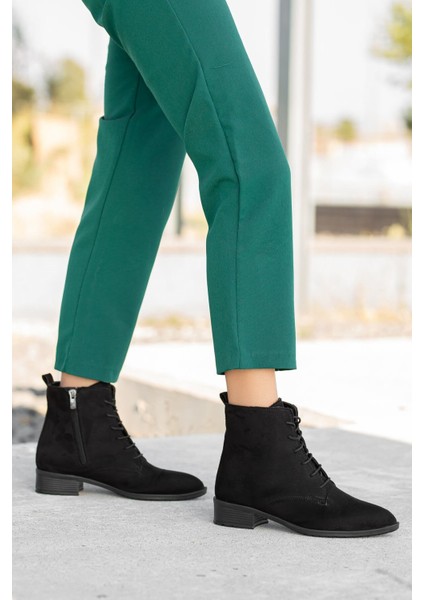 Bağcıklı Kadın Bot SİYAH SÜET modelleri