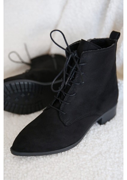 Bağcıklı Kadın Bot SİYAH SÜET fırsatları