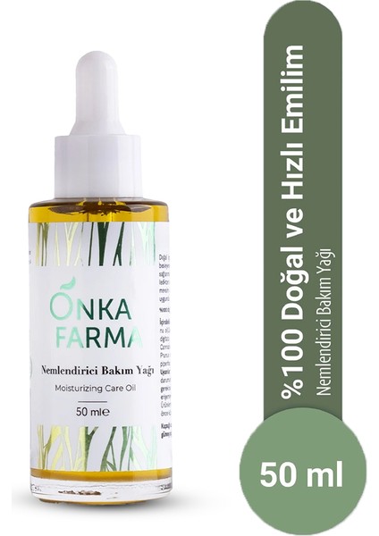 Nemlendirici Bakım Yağı - %100 Doğal Içerik Hızlı Emilim Parlak Görünüm - 50 ml