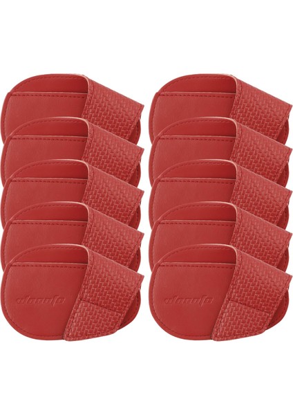 10 Golf Kulübü Başlıkları Pu Su Geçirmez Markalara Irmızı (Yurt Dışından) modelleri