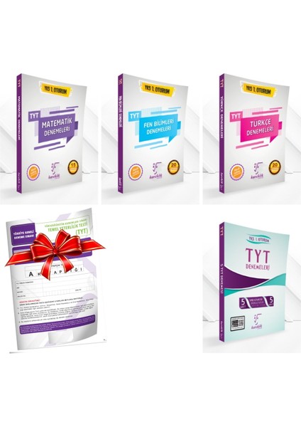 TYT Matematik + Türkçe + Fen Denemeleri + TYT 5'li Paket Deneme + TYT Deneme ..!