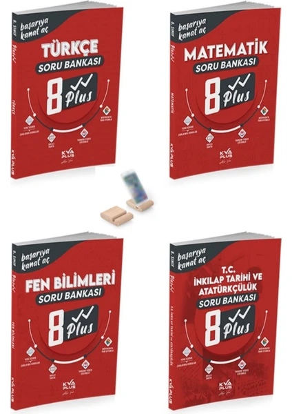 Koray Varol Akademi  LGS 8.Sınıf Türkçe+Matematik+Fen Bilimleri+Inkılap Plus Soru Bankası+Telefon Tutucu