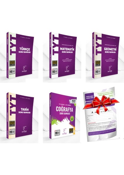 TYT Eşit Ağırlık Soru Bankası Seti (Türkçe+Matematik+Geometri+Tarih+Coğrafya )