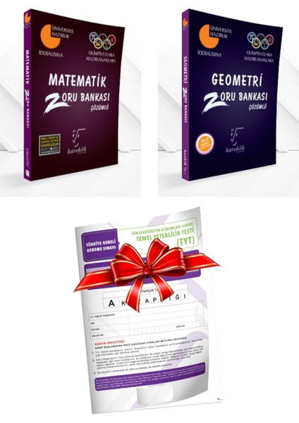 Matematik ve Geometri Zoru Bankası Olimpiyat Serisi 2 Kitap + TYT Deneme..!