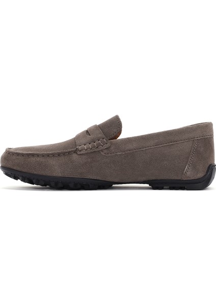 Erkek Vizon Kosmopolis Süet Deri Casual Loafer U35CFB00020C6029