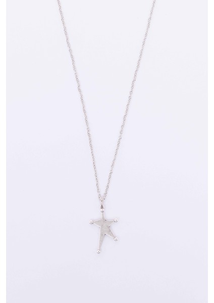 Unisex Gümüş Renk Kolye