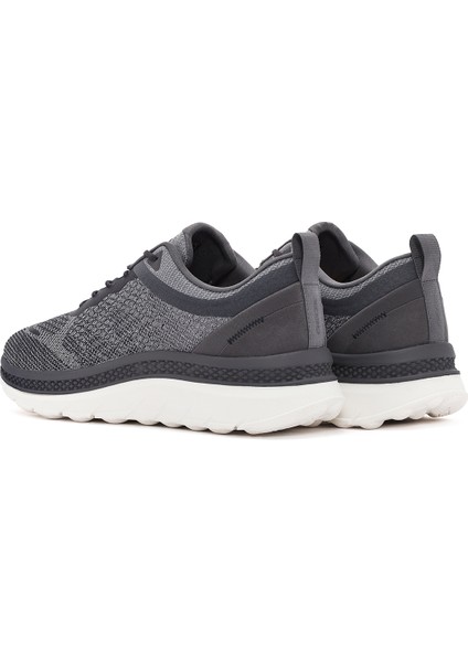 Erkek Gri Spherica Actif x Bağcıklı Kumaş Sneaker U45GQC000ZGCF49G