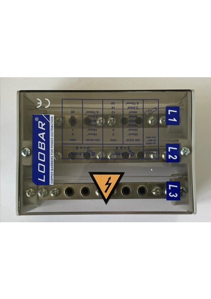 Dağıtıcı Ünite 3 Kutup - 10 Delikli - 250A Dağıtıcı (1X50MM² + 2X35MM² + 2X25MM² + 5X16MM² )