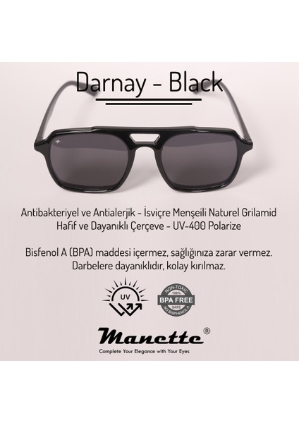 Darnay Black - Black - Cam Füme Güneş Gözlüğü