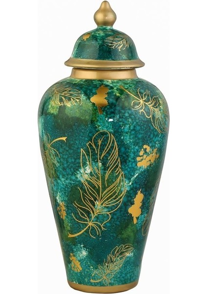 Jungle Yeşil Vazo 22X22X48 cm AK.WLT0691