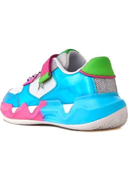Pink Kız Trend Renkli Tabanlı Cırt Cırtlı Çocuk Sneaker fiyatları