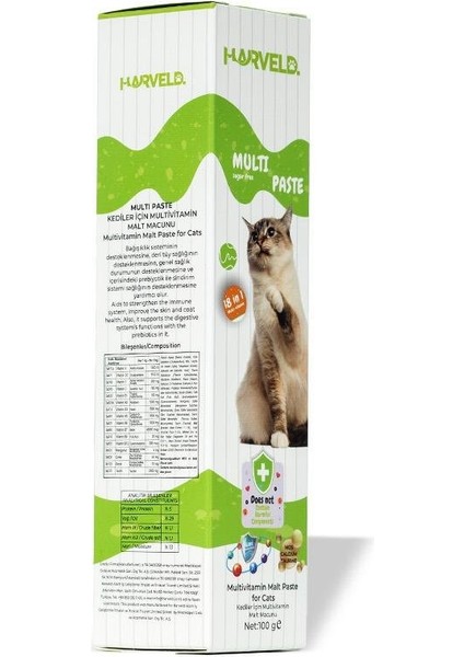 Multi Paste Kediler Için Multivitamin Malt Macunu