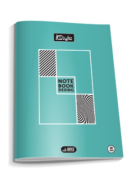 A4 Boy Plastik Kapak 60 Yaprak Çizgili Defter Kenarı Kırmızı Çizgili 1 Adet Newstyle
