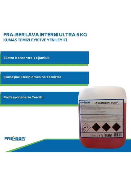 Lava Interni Ultra Yoğun Konsantre Detaylı Kumaş Temizleyici (1:100 Konsantre) - 5 kg