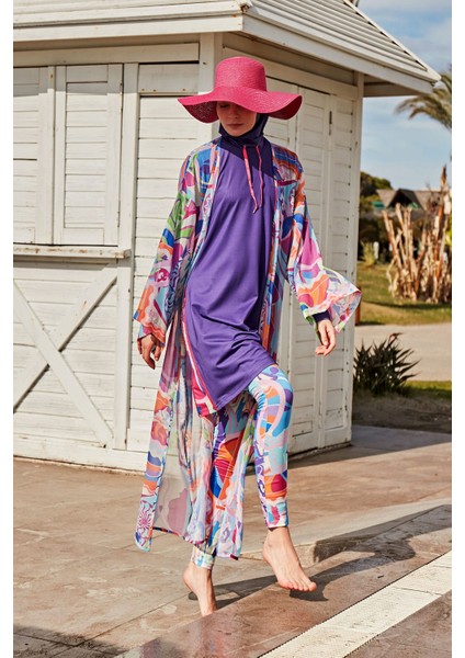 Renkli Kimono Kaftan P2424