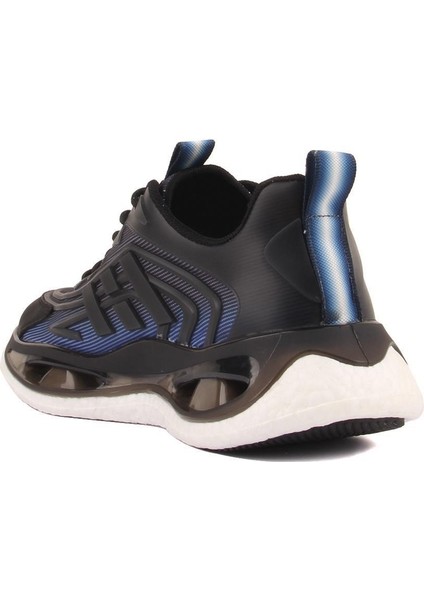 Erkek Günlük 24Y503 Yüksek Taban Siyah Mavi Sneaker Ayakkabı fırsatları