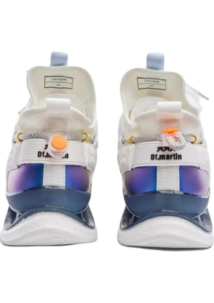 Erkek Günlük 24Y508 Yüksek Taban Beyaz Mavi Sneaker Ayakkabı