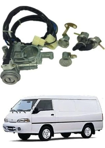 Aktan Oto Market Hyundai H100 Kontak ve Kapı Kilit Seti Komple Minibüs 1994-2006