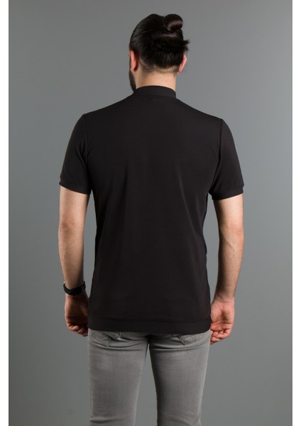 Erkek Siyah Yarım Boğazlı Soft T-Shirt indirimleri