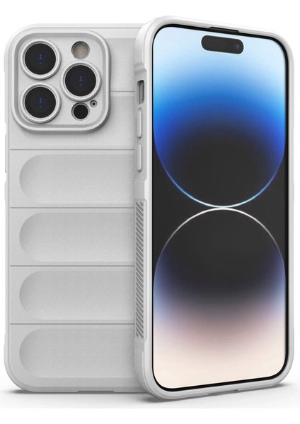 Apple iPhone 15 Pro Kılıf Optimum Silikon - Krem