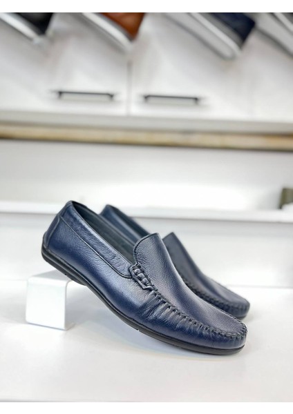 Erkek Lacivert Klasik Loafer Ayakkabı 977