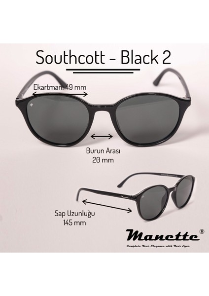 Southcott Black 2 -Black -Cam Yeşil Güneş Gözlüğü