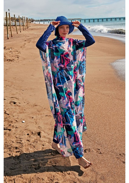 Desenli Pareo Kaftan P2430