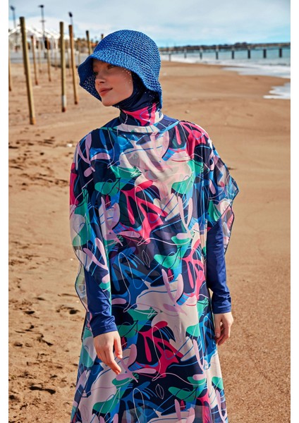 Desenli Pareo Kaftan P2430