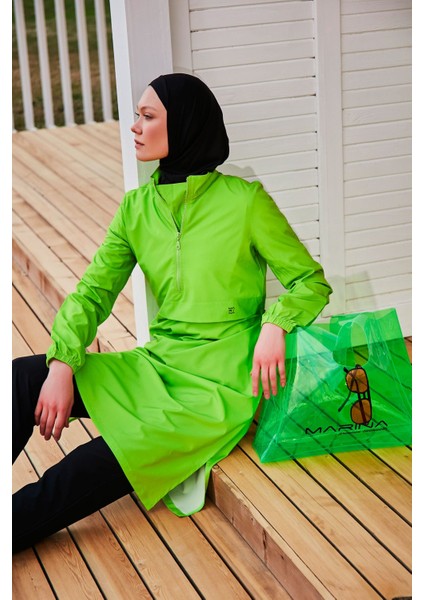 Yeşil Şeffaf Plaj Çantası C2405