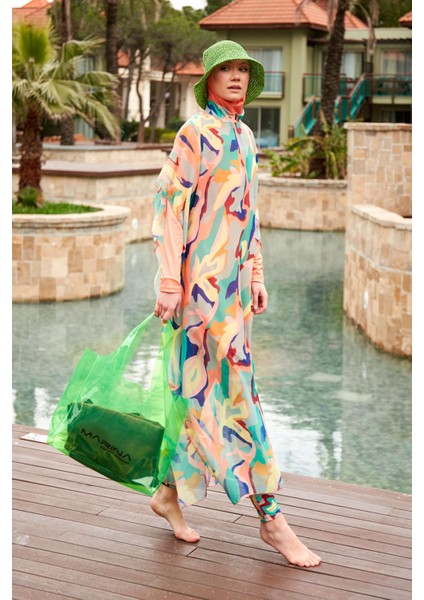 Yeşil Şeffaf Plaj Çantası C2405 fırsatları