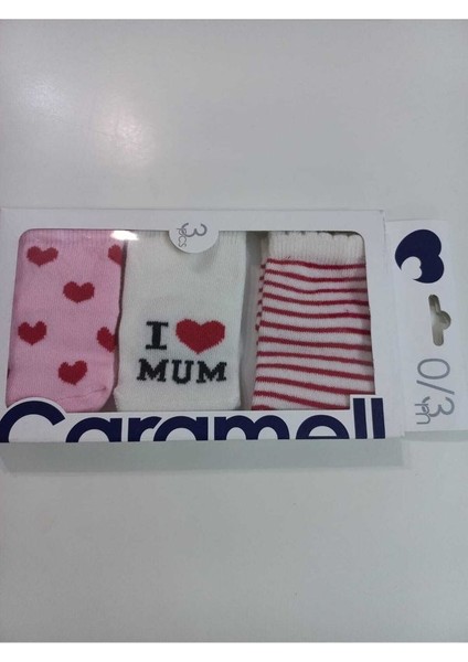 I Love Mum 3'lü Çorap
