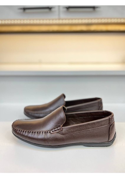 Erkek Kahverengi Klasik Loafer Ayakkabı 977