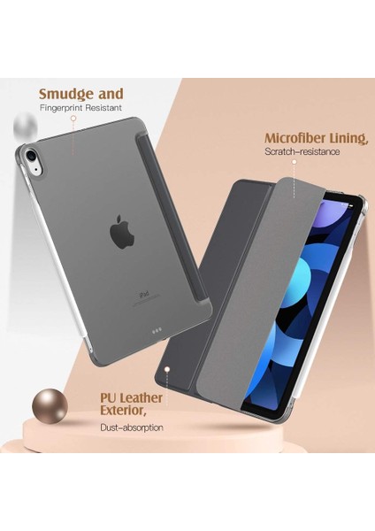Apple Ipad Air 11 Inç 2024 Air 6. Nesil Uyumlu Kılıf Akıllı Smart Uyku Modlu Standlı Şeffaf Smart Kapaklı A2899, A2900 indirimleri