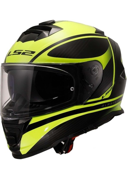 Storm 2 Dodger Mat Siyah-Neon Sarı Kask - M