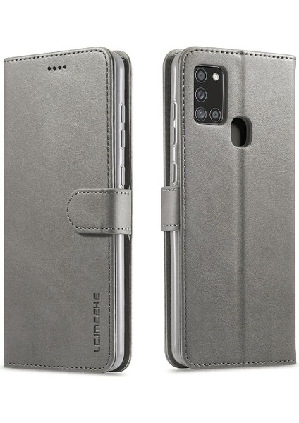 Samsung Galaxy A21S Kart Yuvaları Için Kılıf Cüzdan Buzağı Doku Yatay (Yurt Dışından)