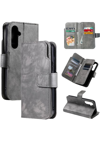 Samsung Galaxy A54 5g Pu Deri 9 Kart Yuvaları Manyetik Kickstand (Yurt Dışından) modelleri
