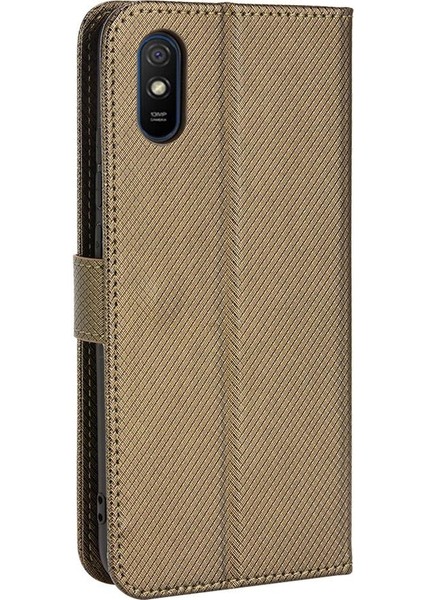 Xiaomi Redmi 9A Için Kılıf Kapak Manyetik Cüzdan Kickstand Kart Tutucu (Yurt Dışından)