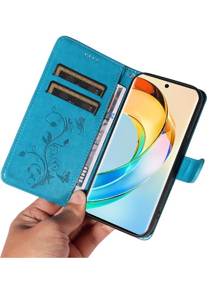 El Kayışı Yüksek Kaliteli Deri ile Onur X9B Cüzdan Telefon Kılıfı Için Kılıf (Yurt Dışından)