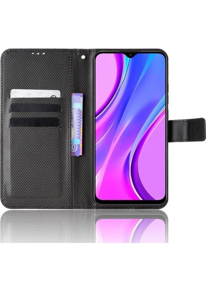 Xiaomi Redmi 9c Kickstand Manyetik Cüzdan Kart Tutucu Kapak Için Kılıf (Yurt Dışından)