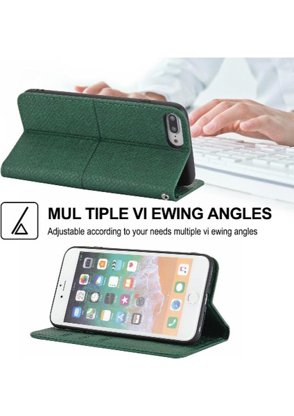 IPhone 8 Için Kılıf Artı Pu Deri Kapak Çevirin Folio Kitap El Cüzdan Kredi (Yurt Dışından)