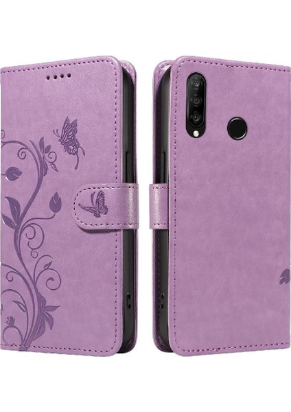 Huawei P30 Lite Cüzdan Telefon Kılıfı ve El ile Kart Yuvası Için Flip Case (Yurt Dışından)