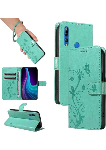 Huawei Y9 Başbakan 2019 Kabartmalı Kelebek Yüksek Kalite Için Flip Case Cüzdan (Yurt Dışından)