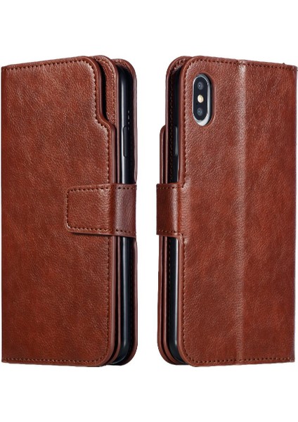 IPhone Xs Max Manyetik Kickstand 9 Kart Yuvaları Pu Deri Cüzdan (Yurt Dışından) modelleri