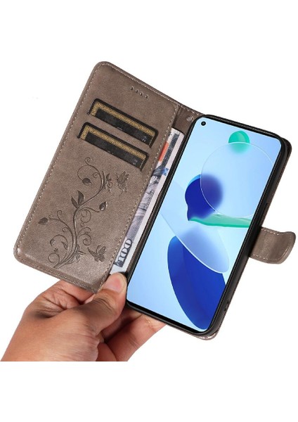 El Kayışı Kabartmalı Kelebek ve Kart Yuvası ile Xiaomi 11 Lite Için Kılıf (Yurt Dışından) indirimleri