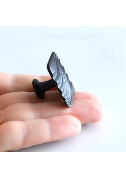 Kare Dalga Düğme Mat Siyah Kulp Mobilya Mutfak Dolabı Çekmece Dolap Kulpları Kapak Kulpu Metal