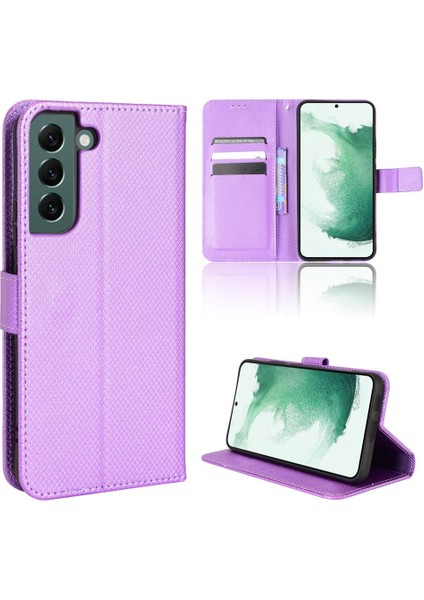 Samsung Galaxy S22 Artı Kickstand Kart Tutucu Manyetik Cüzdan (Yurt Dışından)