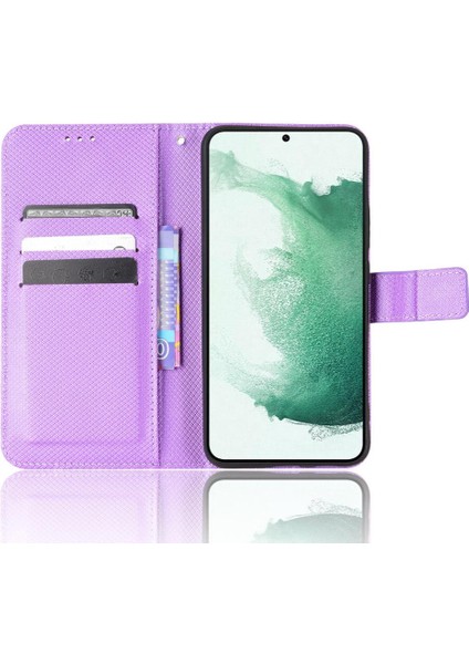 Samsung Galaxy S22 Artı Kickstand Kart Tutucu Manyetik Cüzdan (Yurt Dışından)