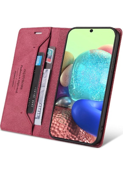 Samsung Galaxy A71 4g Kickstand Iki Kart Yuvaları Premium Deri (Yurt Dışından) modelleri