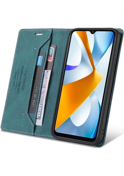 Xıaomı Poco C40 Premium Deri Kickstand Iki Kart Yuvaları (Yurt Dışından) modelleri