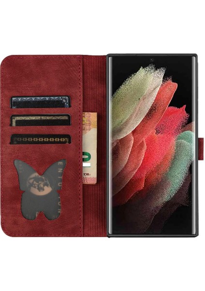 Samsung Galaxy S22 Ultra Cüzdan Kılıf Tutucu Kapak Flip Folio (Yurt Dışından)